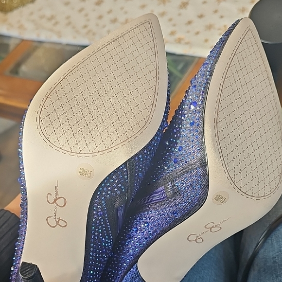 Jessica Simpson Glittering Blue Boots - Picture 13 of 13